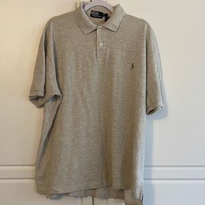 Polo by Ralph Lauren tan Short-Sleeve Polo with Gold Pony